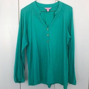 Turquoise Lily Pulitzer top